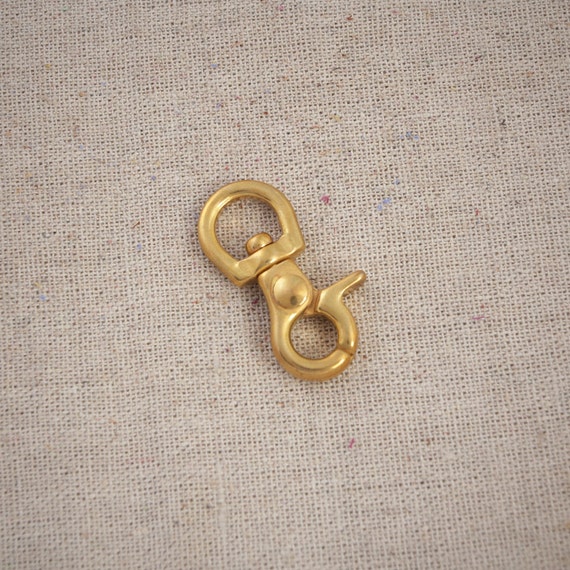 Small Brass Snap Hook // 10 mm Loop size Swivel Clasp // for
