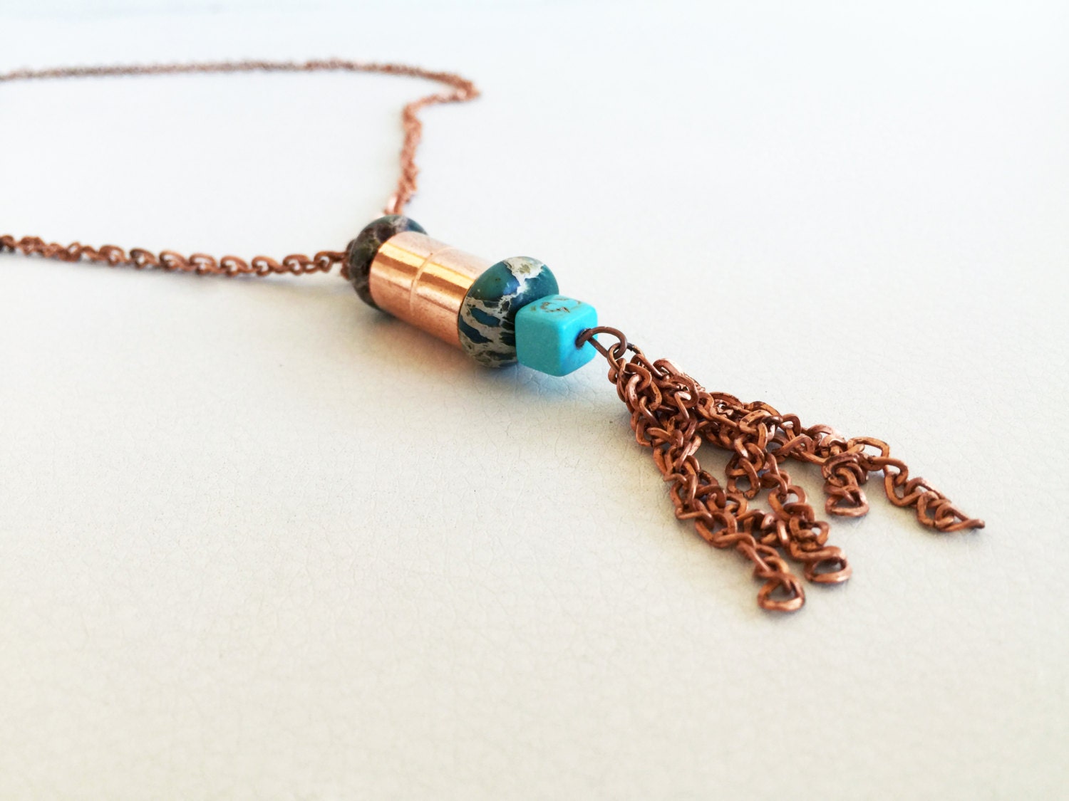 Pipe Necklace Gift Bohemian Copper Necklace with Unique