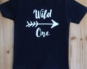 Wild One Birthday Shirt Arrow Shirt Black and White Shirt Short Sleeve T Shirt