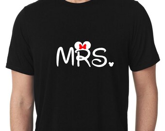 Disney Mr & Mrs Shirts, Disney Honeymoon, Disney Wedding, Custom Disney Vacation Shirts, Disney Personalized Shirts