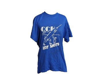 Vintage 80's Hot Shots Basketball Distressed T-shirt