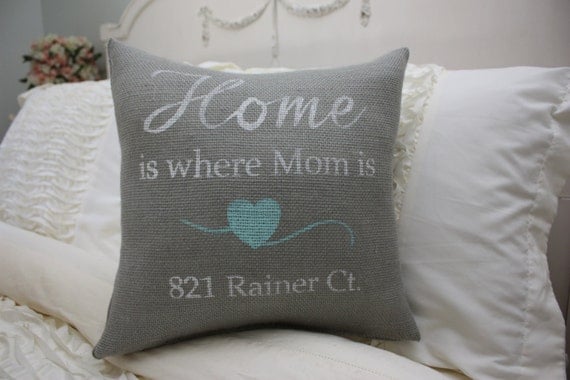 Personalized Home Is Where Mom Is Pillow