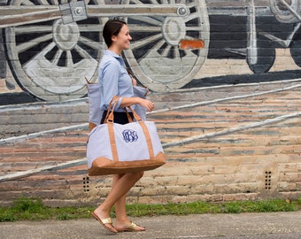 Seersucker Weekender Bag-Seersucker Overnight Bag-Seersucker Luggage-Seersucker-Luggage-Travel-Overnight Bag-Preppy Bag-Preppy Luggage