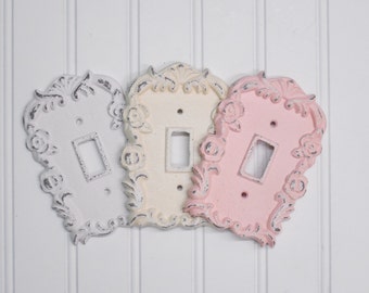 Light Switch Plate-24 Color/Shabby Chic/Light Switch Cover/Switchplates/Switch Plate/Vintage Light Switch/The Shabby Store/Nursery