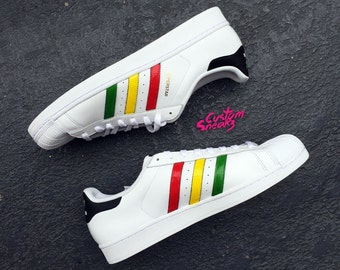 Feel Free White Black Adidas Superstar 2 Lace Shoes
