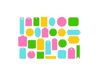 Tags Svg, Labels Svg, Banner Svg, Scallop Svg, Studio Cut File, Cricut Cut Files