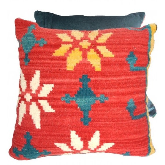 Set of Two Pillow COVER Kilim Pillow RUG PILLOW Luxury by Thiyya