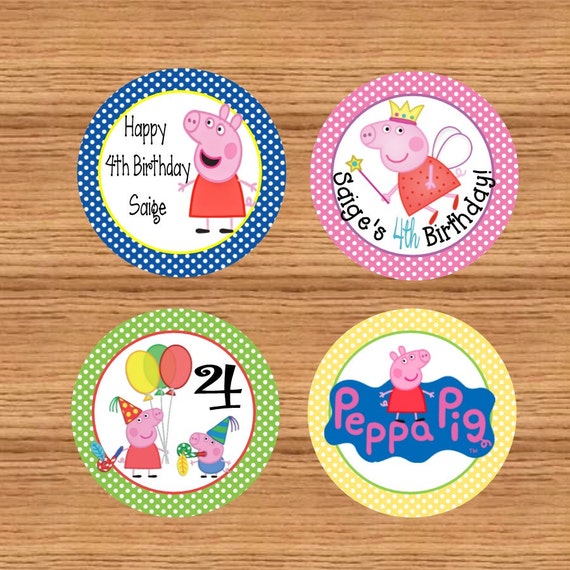 printable peppa pig party tags personalized peppa pig party favors