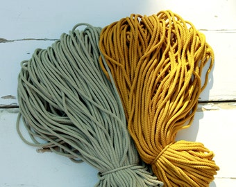 Macrame 5 mm cord Strong polyester rope Textile soft macrame cord 108 yard Cotton soft colored rope Braided nylon strong cord 100 meter