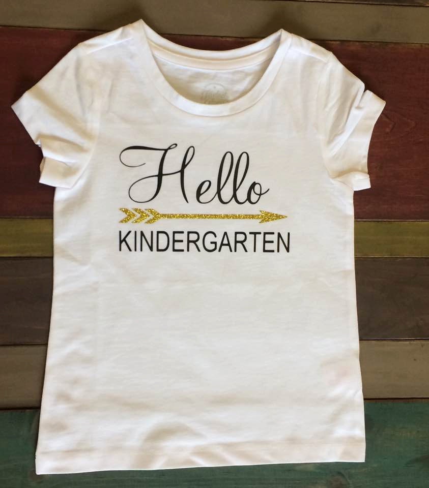 Hello Kindergarten t-shirt Kindergarten t-Shirt Back to