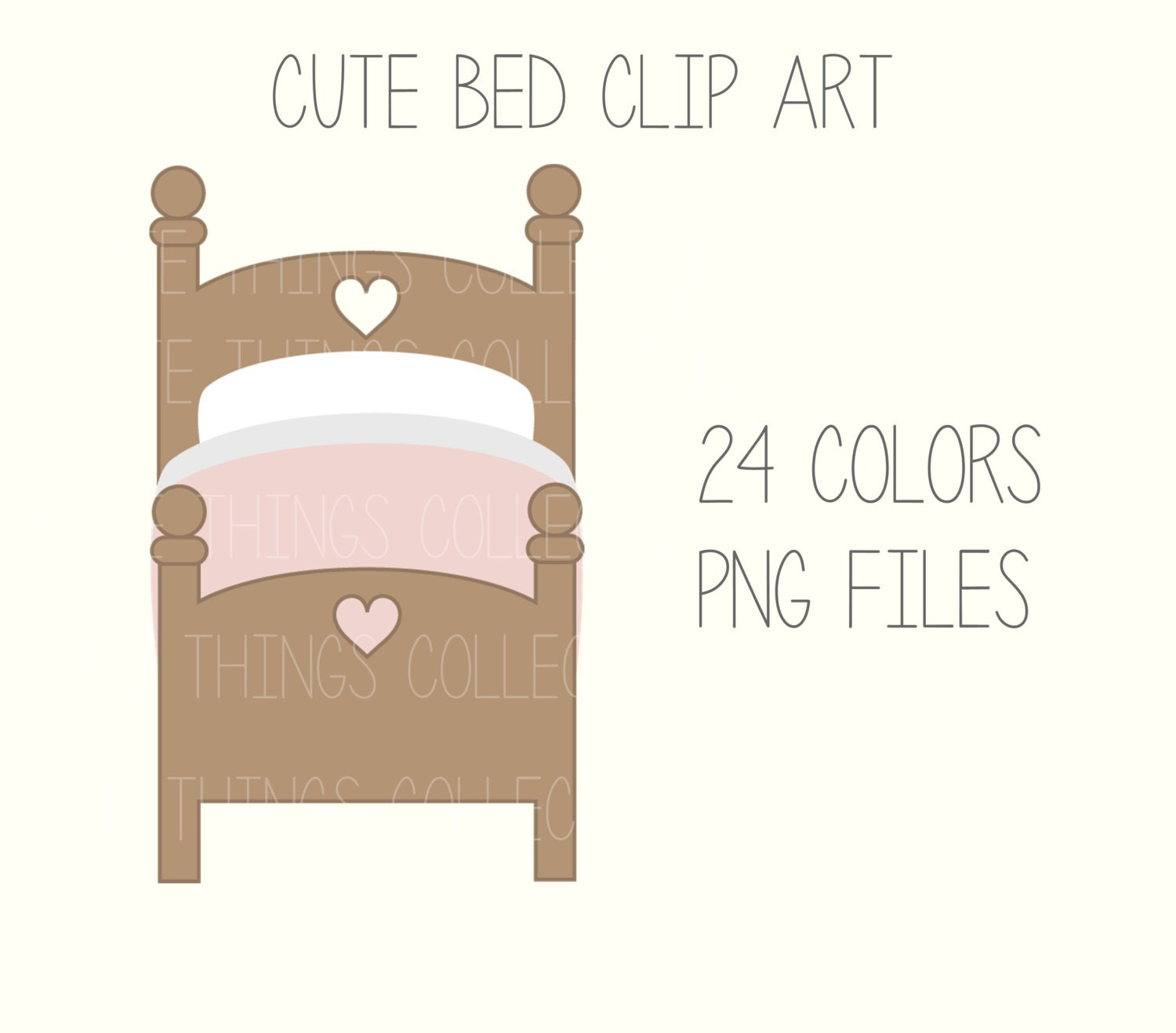 SALE Cute Bed Rest Sleep Clipart Clip Art Digital Scrapbook