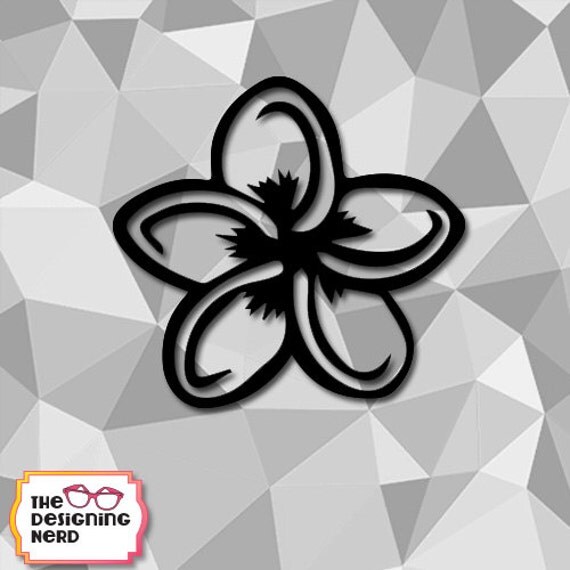 Items similar to Plumeria Flower Decal Vinyl Decal on Etsy