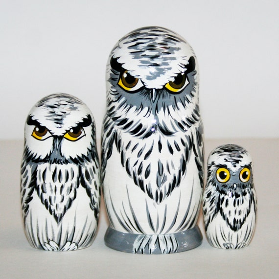 owl russian nesting dolls