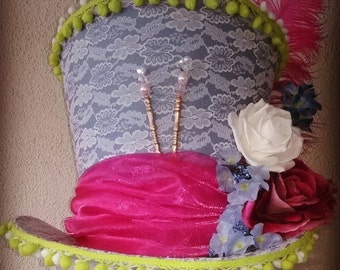 Mad Hatter hat/bluepink/Alice in wonderland/hat