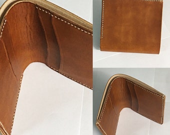 custom leather checkbook wallet