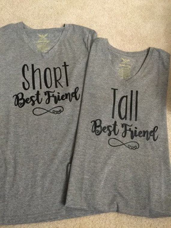 Diy IRON On Short Friend/ Tall Friend Shirt Set Best friend