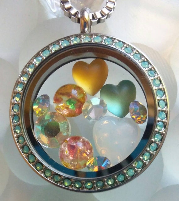 Pacific Opal Mint Twist Top Stainless Steel Living Locket