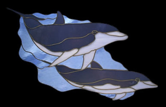 Stained Glass Dolphin, Dolphin Decor, Dolphin Design, Dolphin Decorations, Dolphin Stained Glass, Dolphin Lover, Dolphin Panel