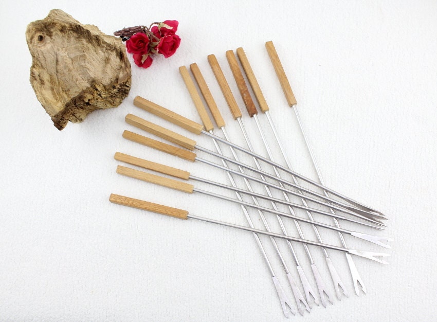 Set of 12 pieces fondue skewers Mid Century 60s decoration