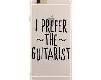 I Prefer The Guitarist - Dibs On The Guitarist - Slim & Transparent case for iPhone - by HeartOnMyFingers - SLIMCASE-065