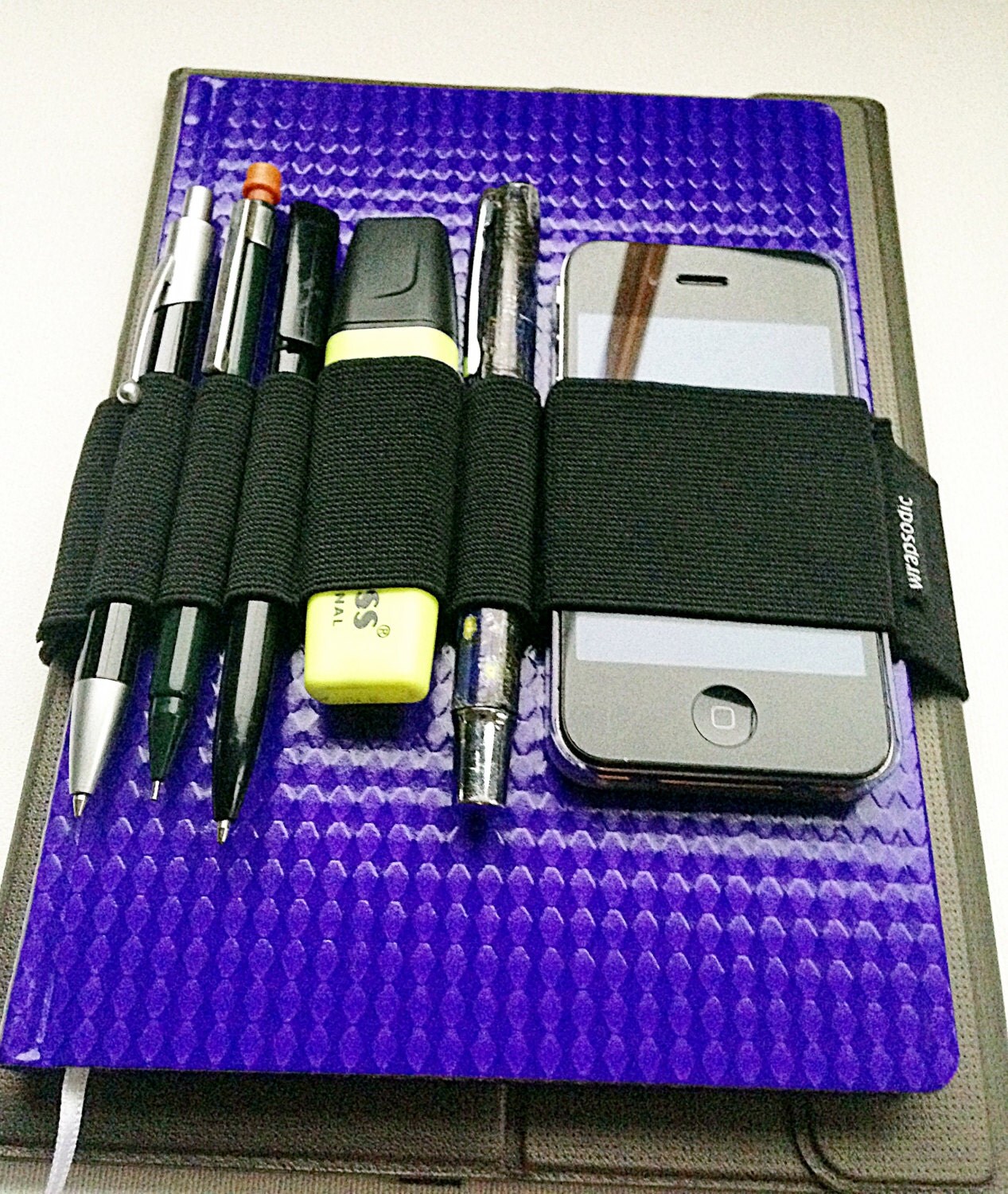 Journal Pen Holder Planner Band Phone Case Pen Loop by WrapSodic