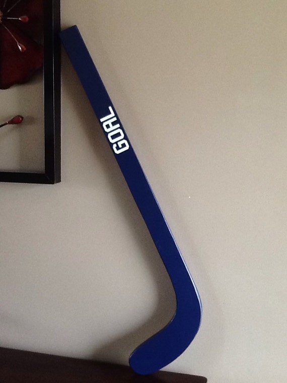 Wood Hockey stick. Hockey decor Sports by PixieDustLouisville