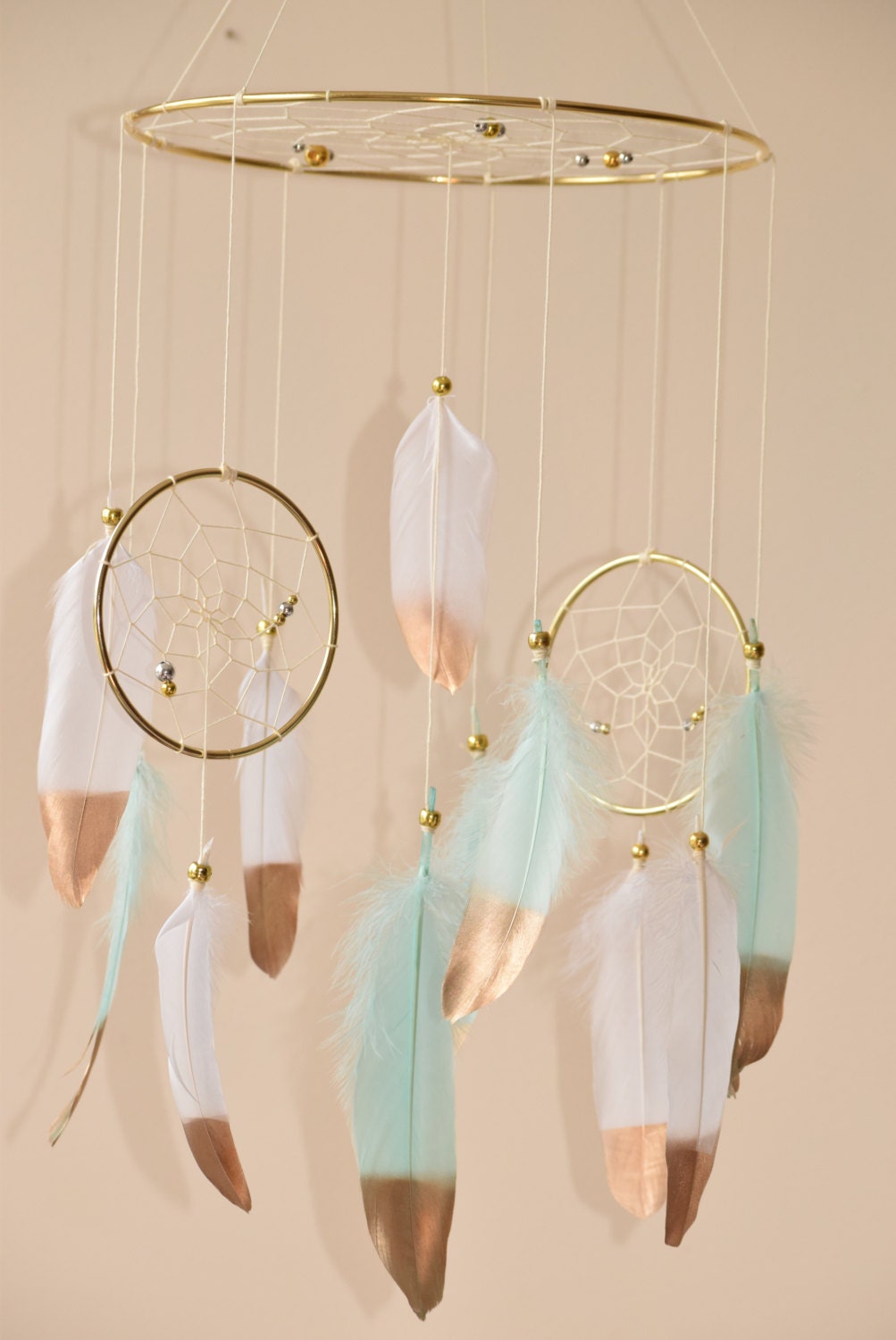 Baby Mobile Large Dreamcatcher Mobile Boho by BlueDreamcatcher