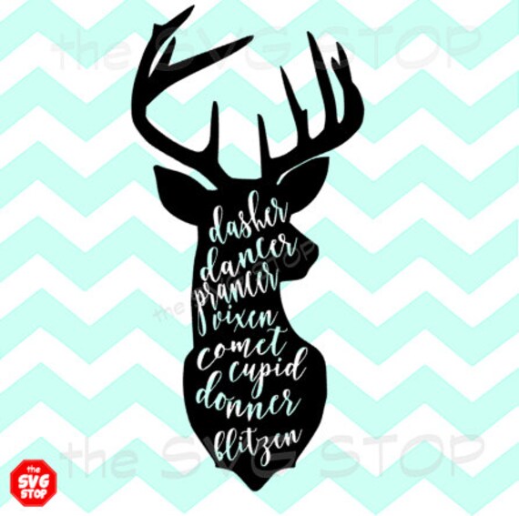 Download Reindeer Names SVG files for Cricut Silhouette Vinyl Cutters