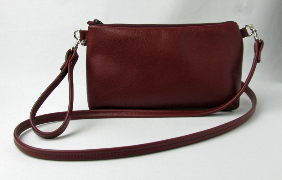 burgundy leather cross body bag leather cross by cimarronhandbags