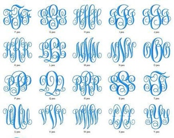 Vine style Embroidery Font