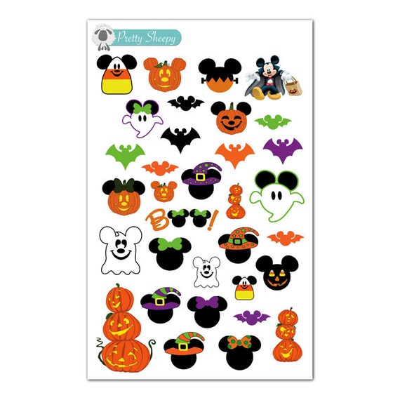 Mickey Halloween Stickers Disney Planner Stickers