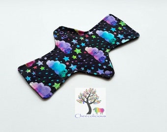 Kaleidoscope Sky -Jersey fabric - Custom Order Reusable Cloth Pad – CSP - Cloth Menstrual Pads - Mama Cloth - Windpro Backing