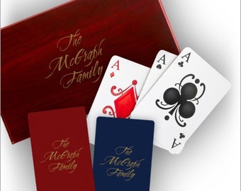 Personalized Playing Cards with Personalized Case - 2 Decks of Cards - 3367