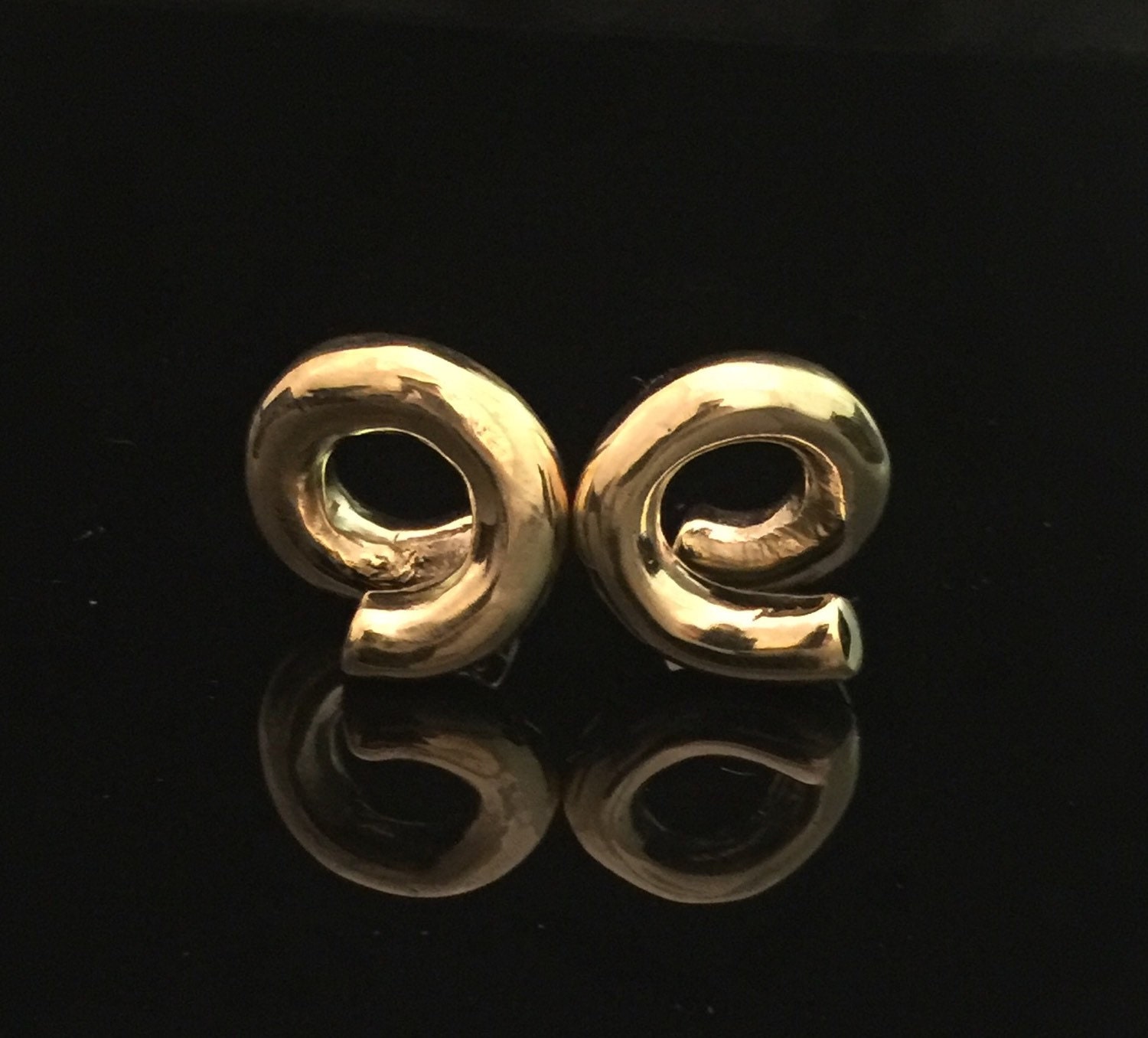 Brass coils ear weights for stretched ears 2 gauge and up