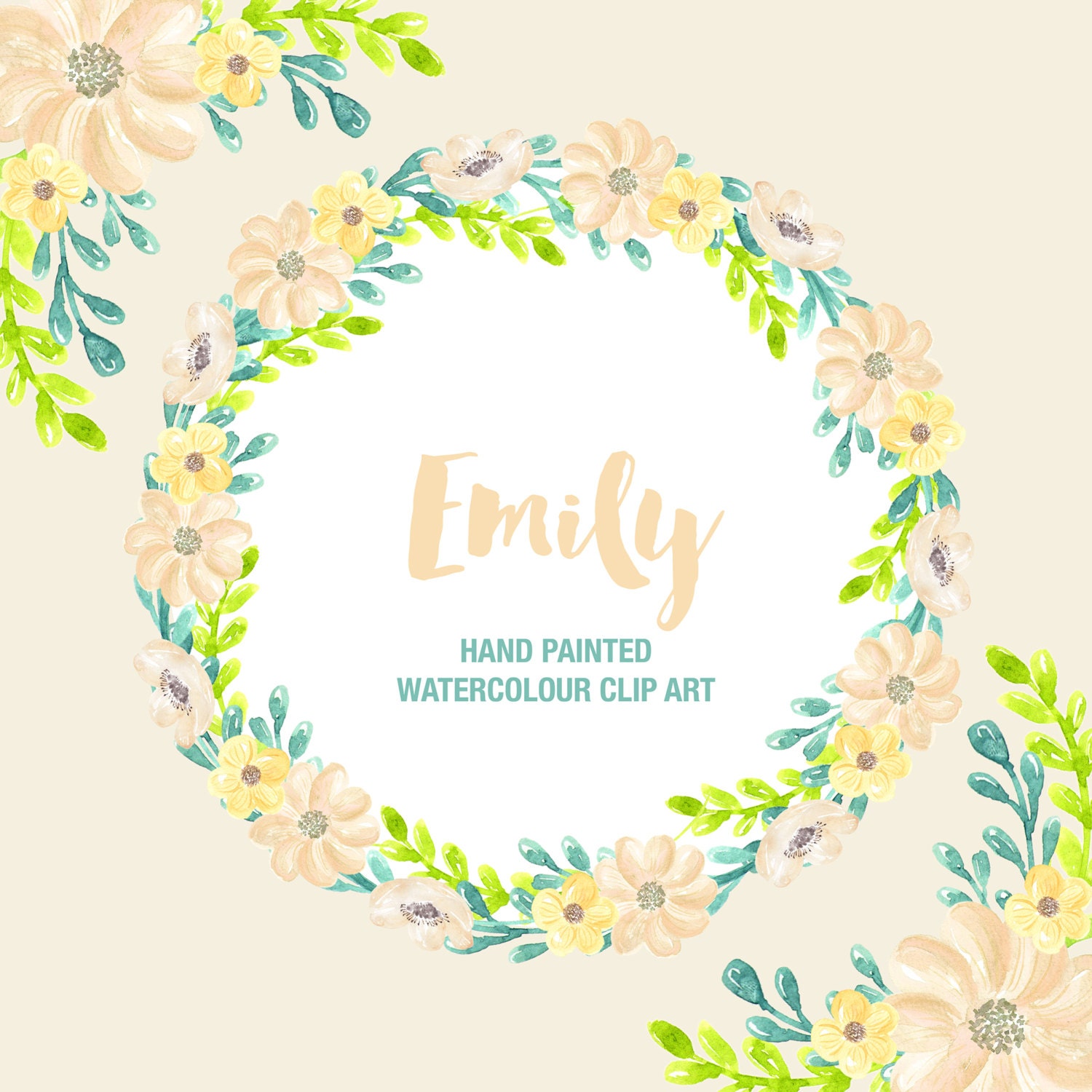 etsy watercolor clipart - photo #17