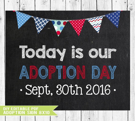 Adoption sign Adoption chalkboard Adoption Announcement