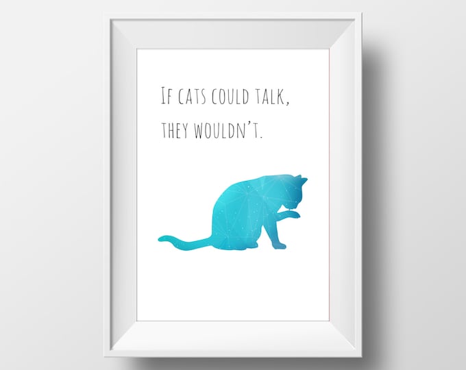 Cat Printable Poster / Funny Cat Quote Poster / Stampa digitale / A4 / A3 Print