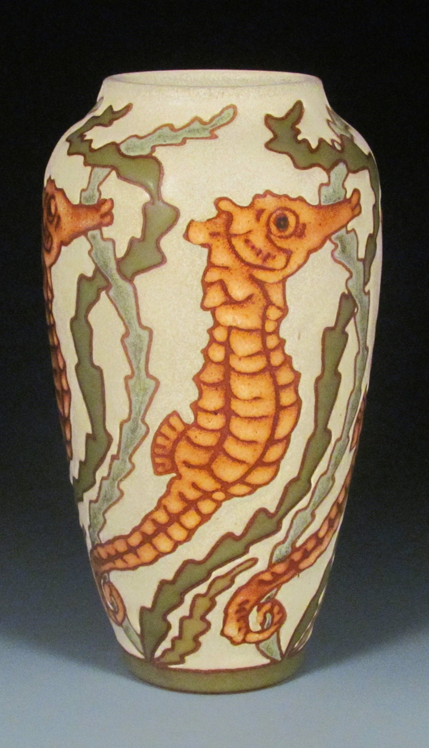 Common Ground Pottery Seahorse vase Eric by CommonGroundPottery