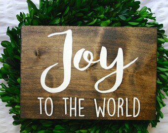 Wooden joy sign | Etsy