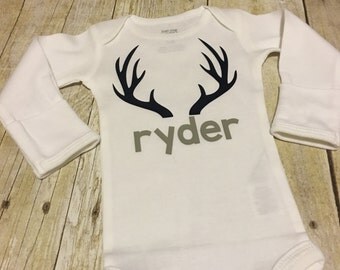 Baby Onesie Boy onesie Little Man Onesie Deer Onesie