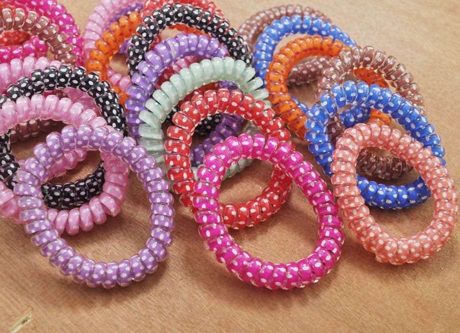 20pcs Coil Hair TiesTelephone Cord Hair Tiebig multicolour