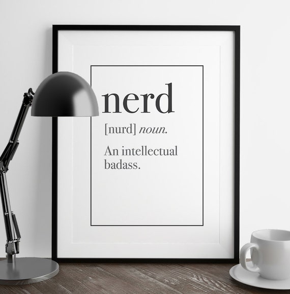 NERD Definition Print Digital Download printable art