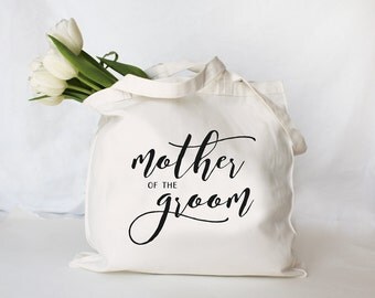 Mother of the Groom Tote, Personalized Mother of the Groom Bag, Cotton Canvas Tote Bag, Personalized Wedding Party Bag, Small