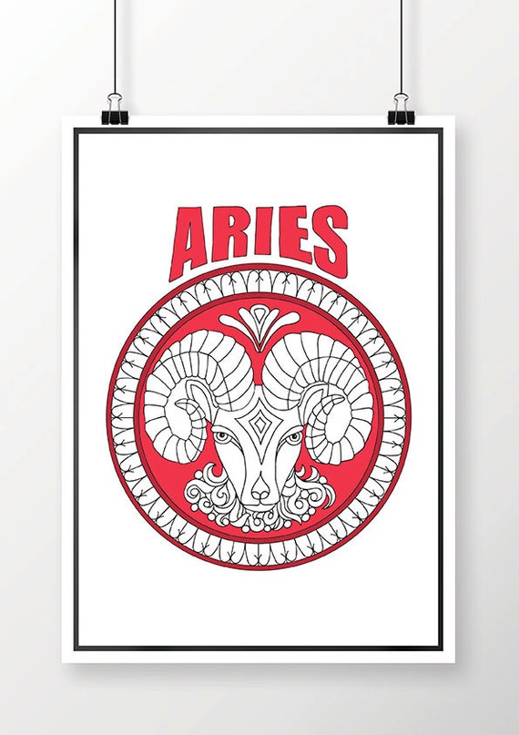 Adult Coloring Page Zodiac Aries