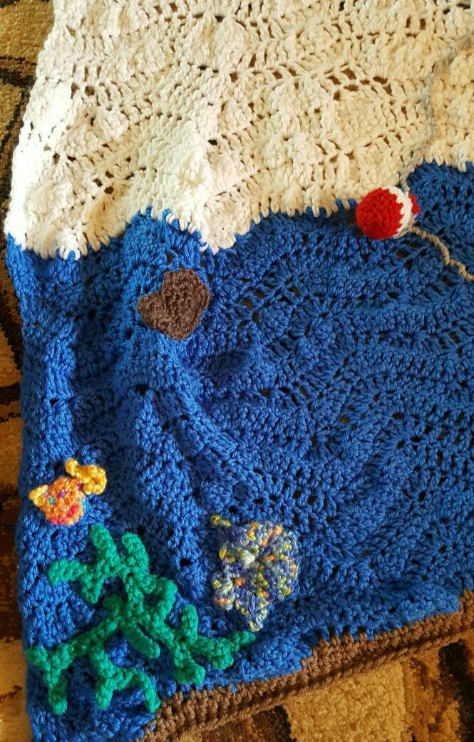 Let's Go Fishing Baby Blanket