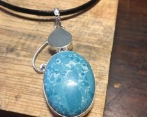 Unique larimar pendant related items | Etsy