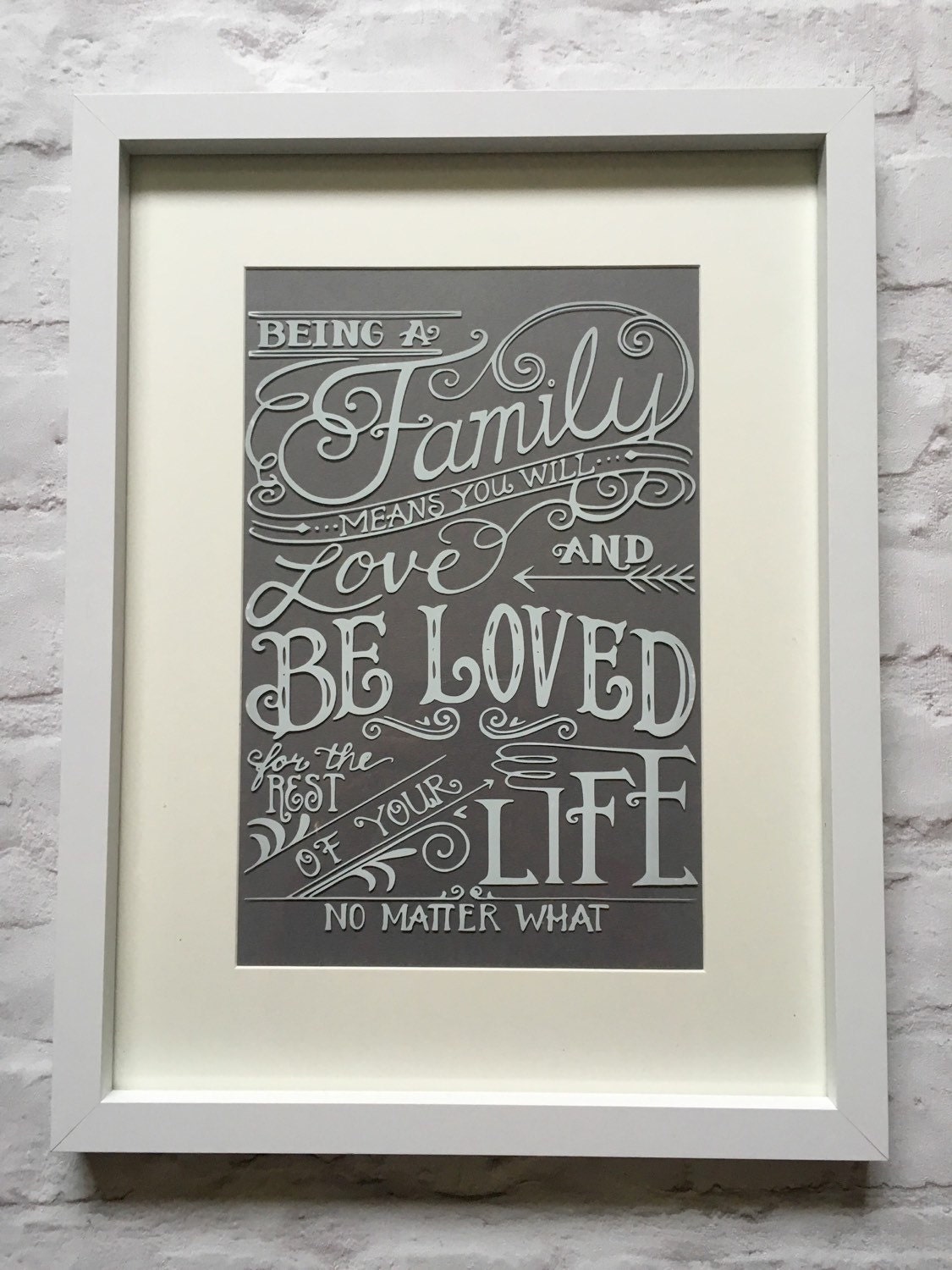 Family quote.Gift for family.Framed family quote. Family love