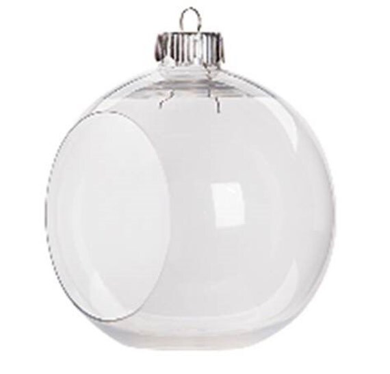 shatterproof clear plastic ornament 83mm with a 2 inch cut shatterproof clear plastic ornament 83mm with a 2 inch cut