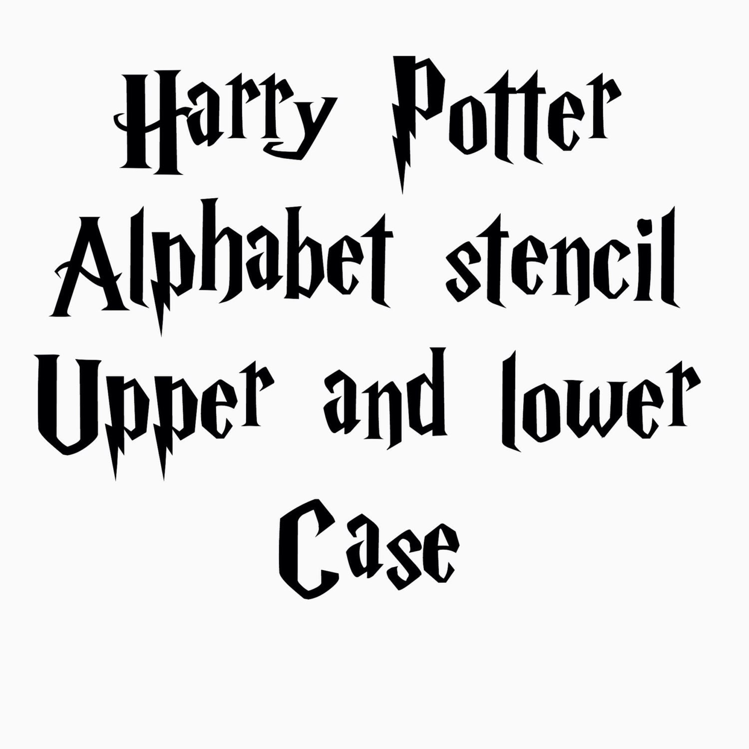 harry potter font for cricut maker