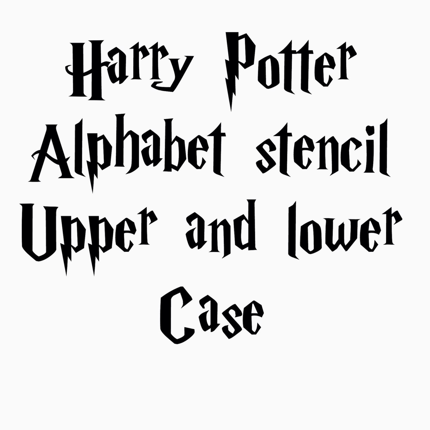 Printable Harry Potter Font Plmsm